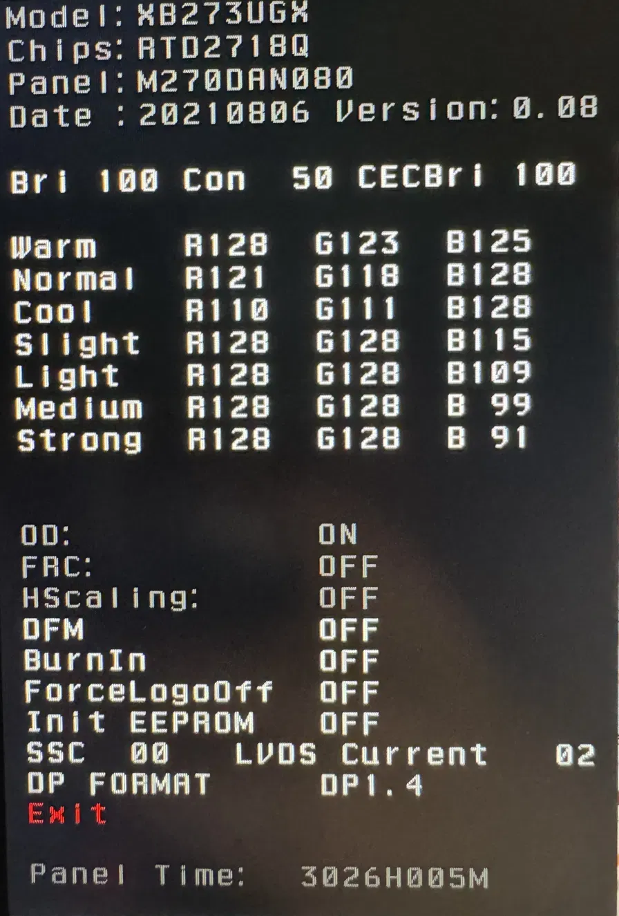 How to Open the Factory Menu on the Acer Predator XB273U GX